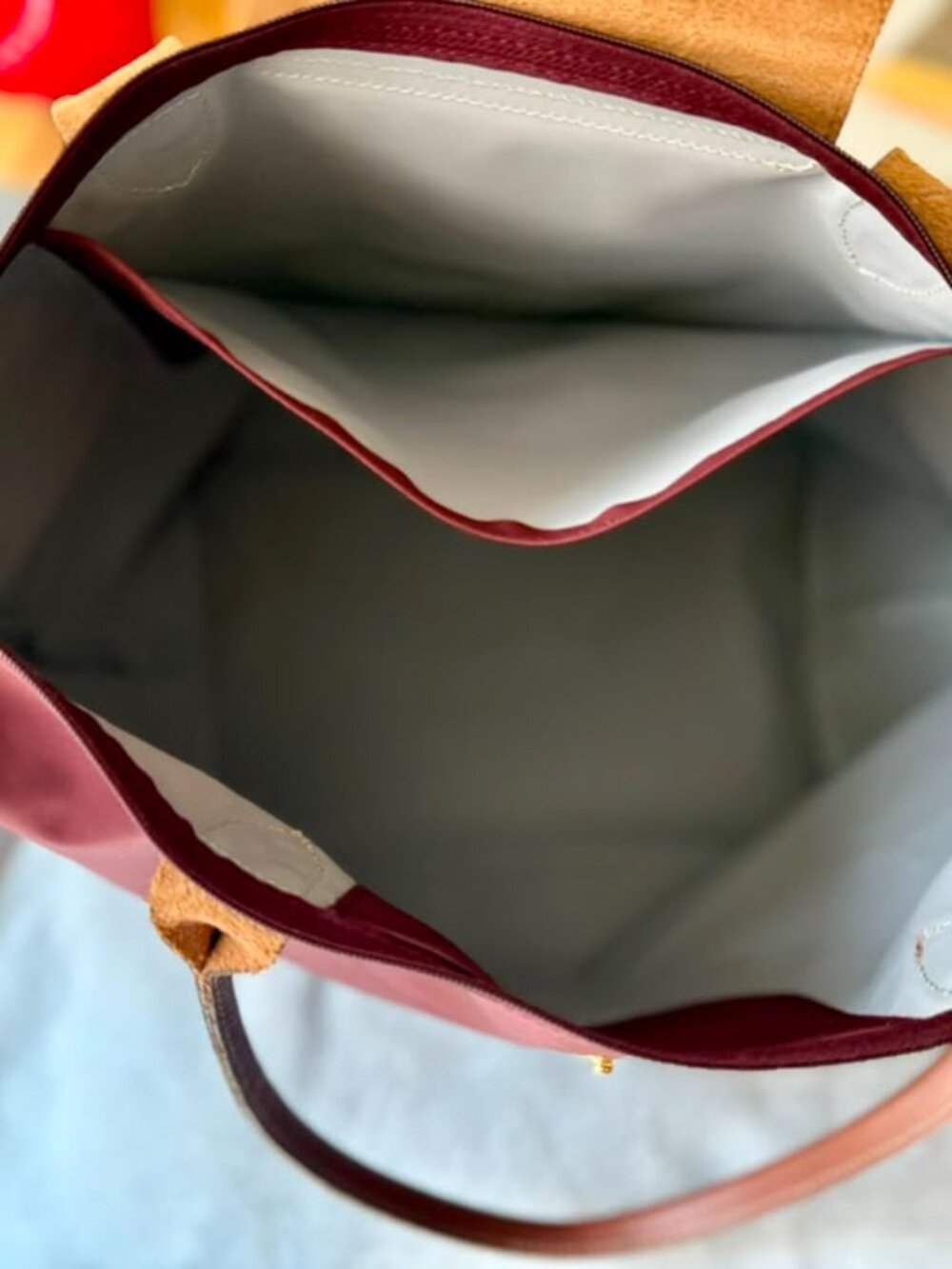 Longchamp Le Pliage Original Large L Tote Bag Burgundy - Picture 7 of 15
